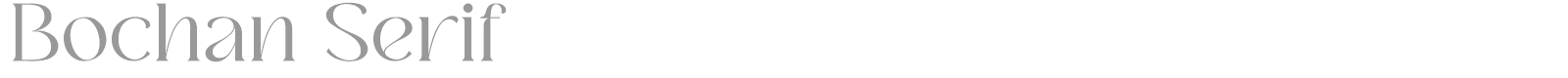 Bochan Serif font preview